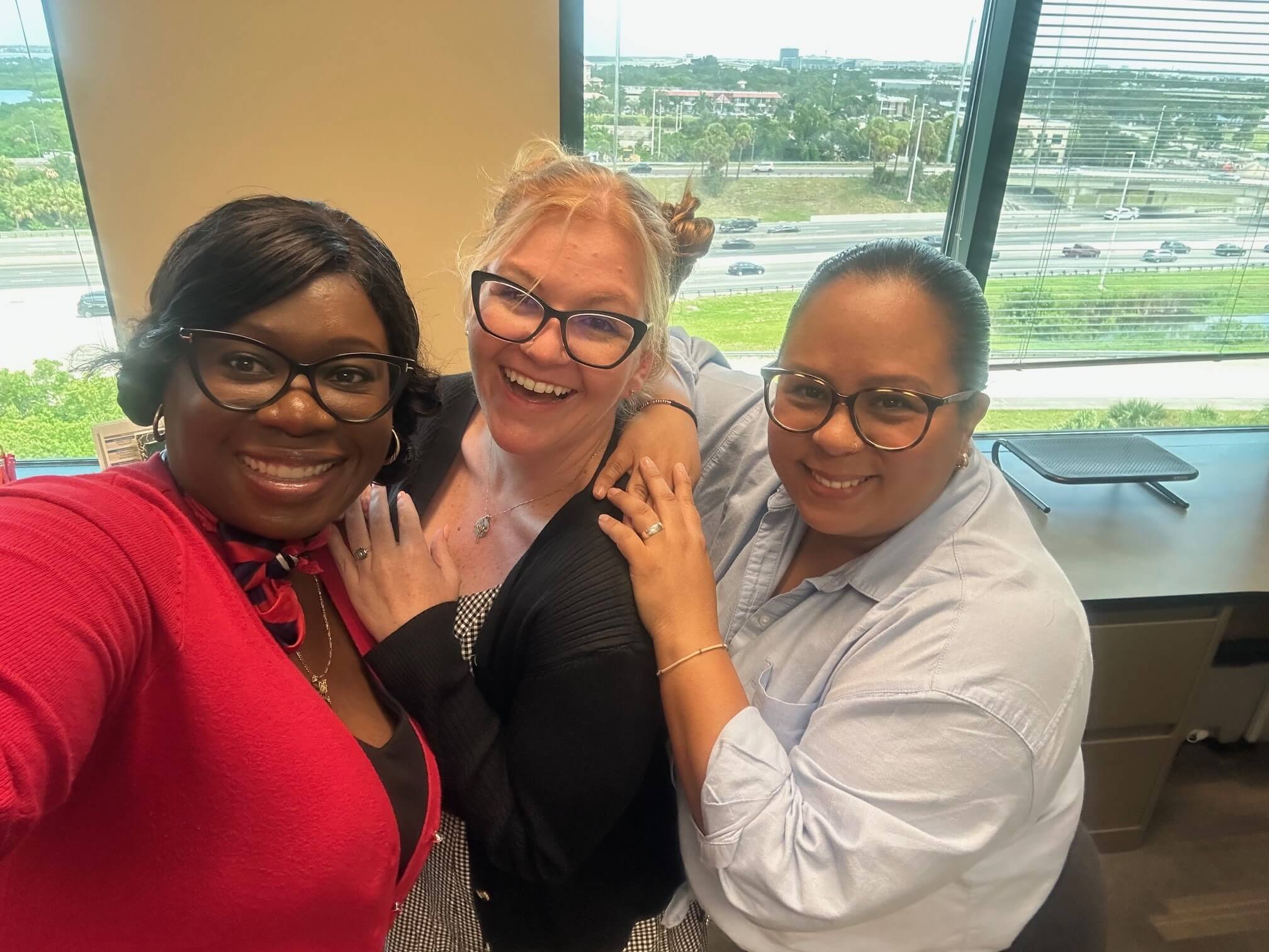 Members of the Claims Team dress like nerds in celebration of Insurance Nerd Day